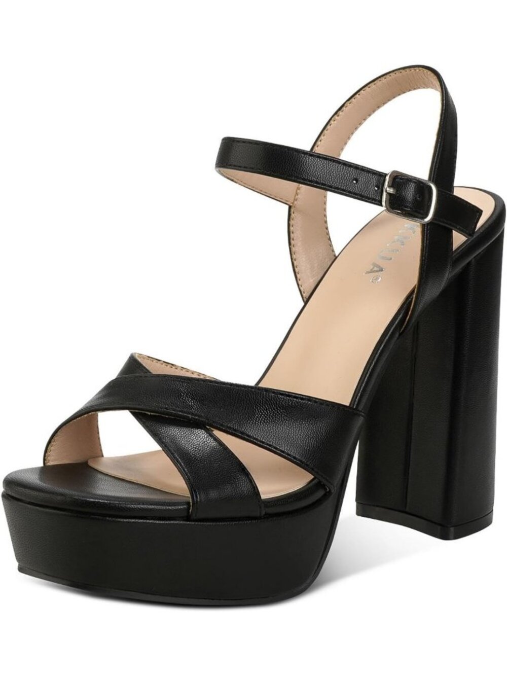 Stylish Open Toe Chunky Heel Sandals with Ankle Strap - 3.15-Inch Dress Heels